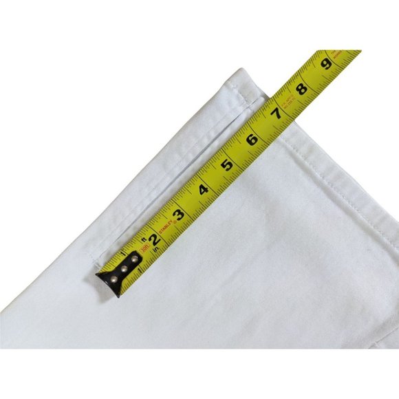 Women's Boot Cut / Flare Slit White Michael Kors Stretch Jeans Size: 8 - Picture 9 of 11